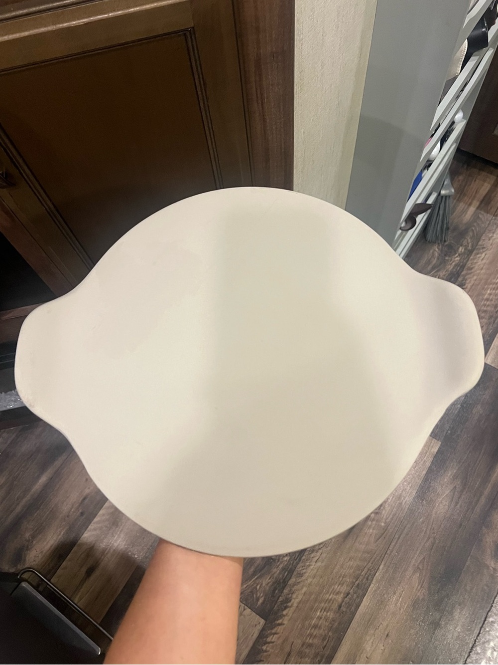 Pampered Chef 13” Round Pizza Baking Stone with Handles USA Stoneware